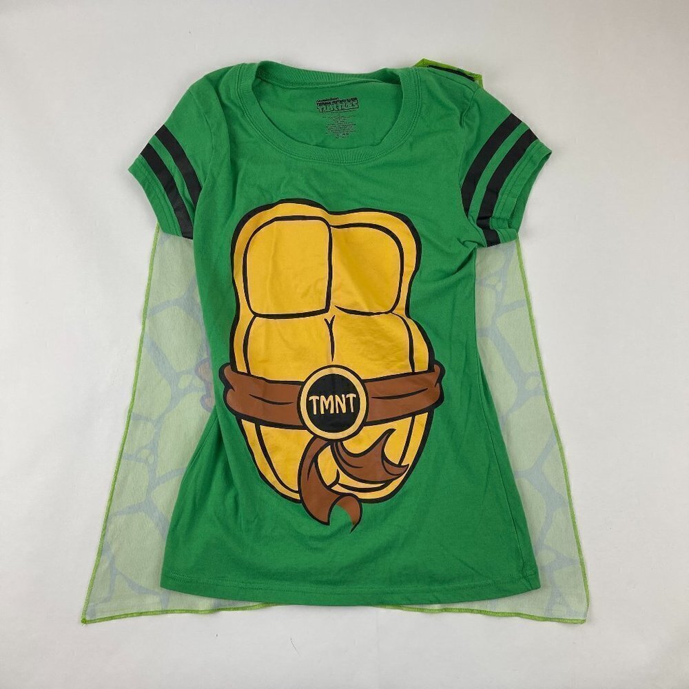 Teenage Mutant Ninja Turtles Tshirt Boys Medium Green Cape Nickelodeon